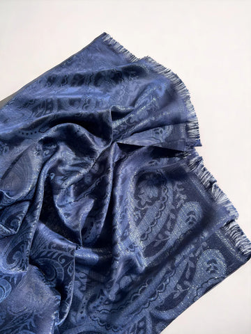 Shimmer silk hijab - Moonlight Blue