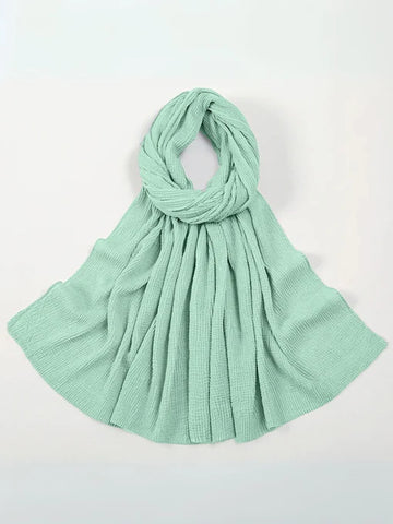 Marble Cotton Hijabs - Light Mint Green