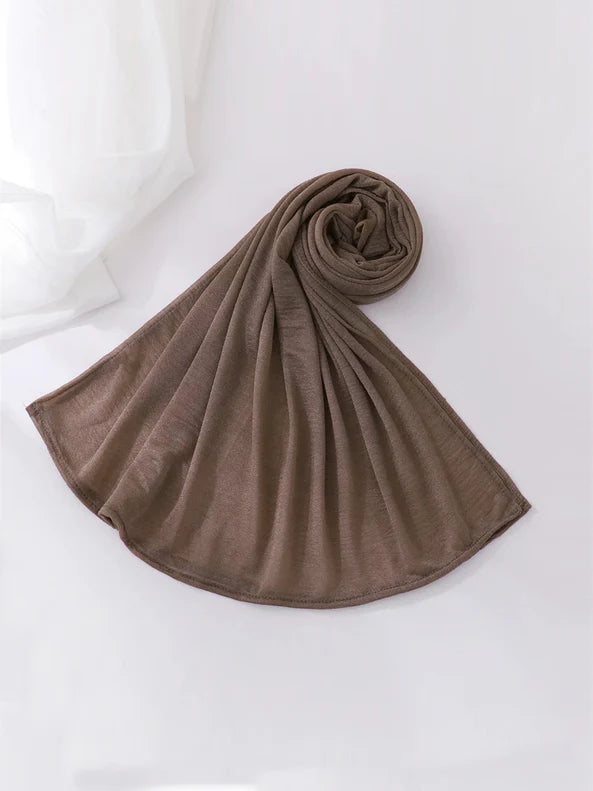 Luxe Jersey Hijabs - Mud Brown